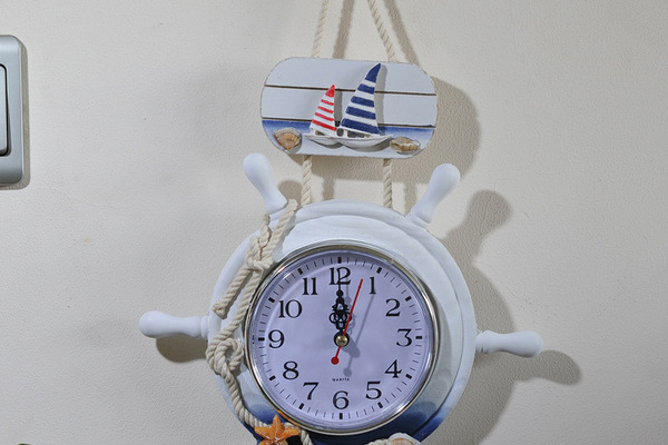 Đồng hồ bánh lái treo tường - Decor Chủ Đề Biển - Trang Trí Chủ Đề Biển
