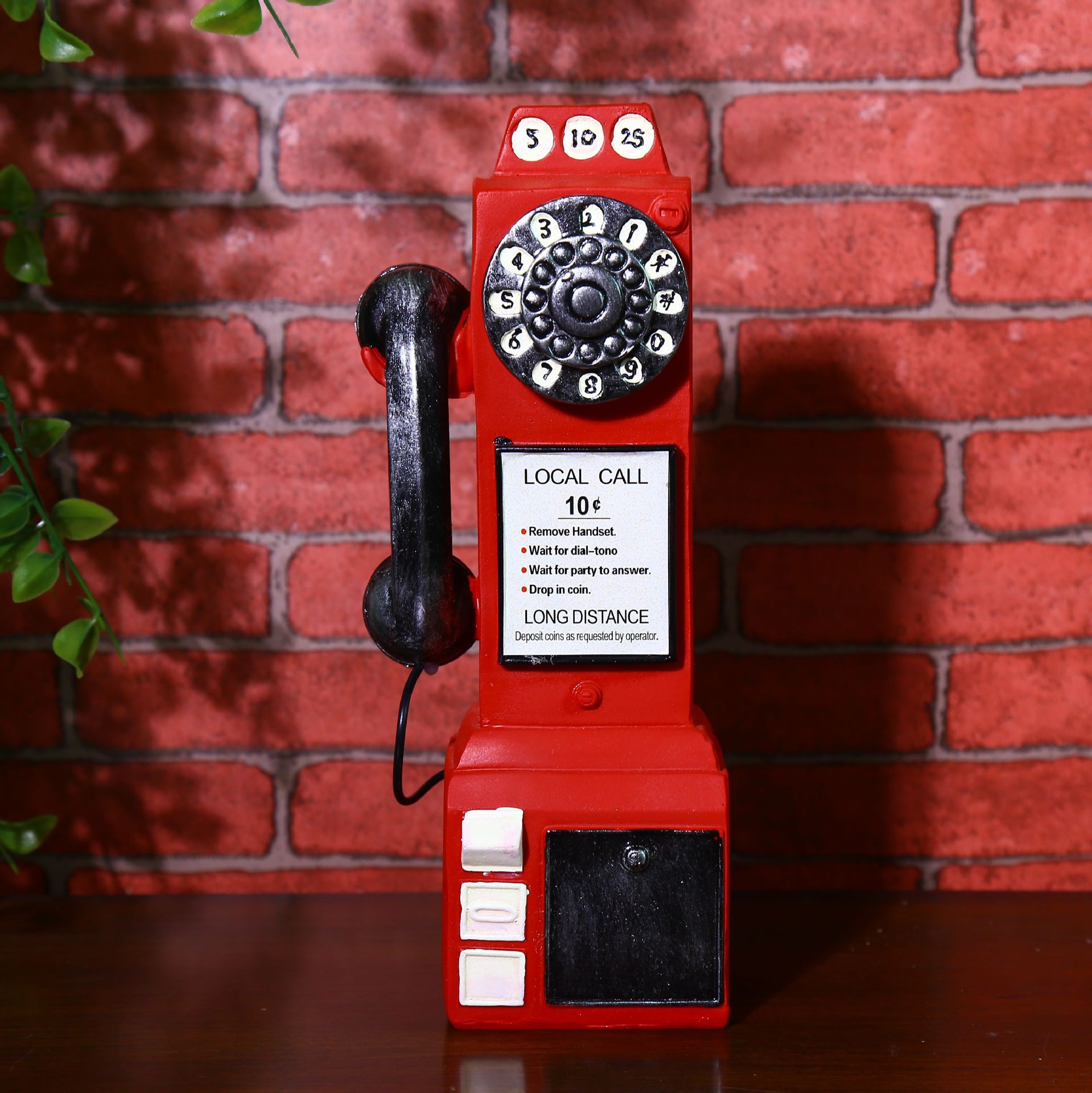 Mô hình bốt điện thoại local call - Decor Chủ Đề Cổ - Giả Cổ - Xưa Cũ